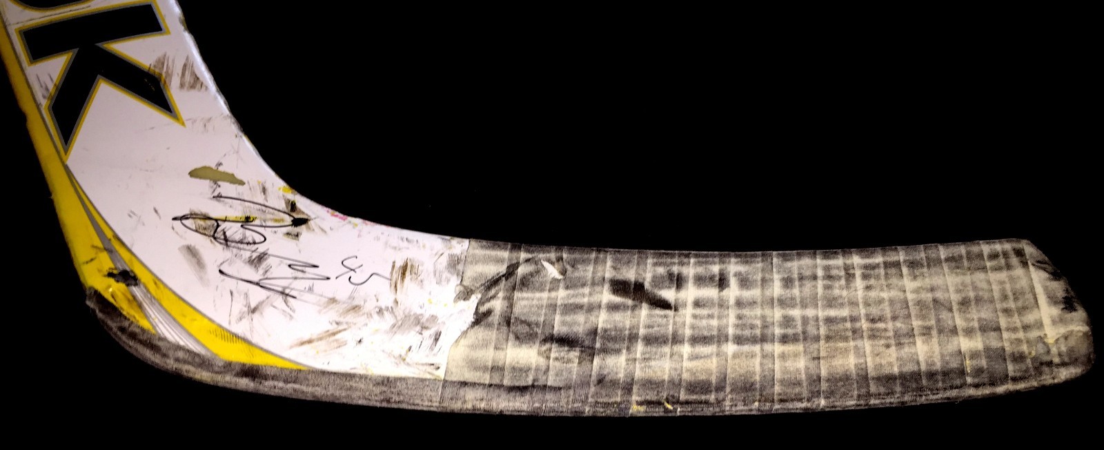 Brandon Maxwell Signed Broken Game Used Goalie Stick Sarnia Sting