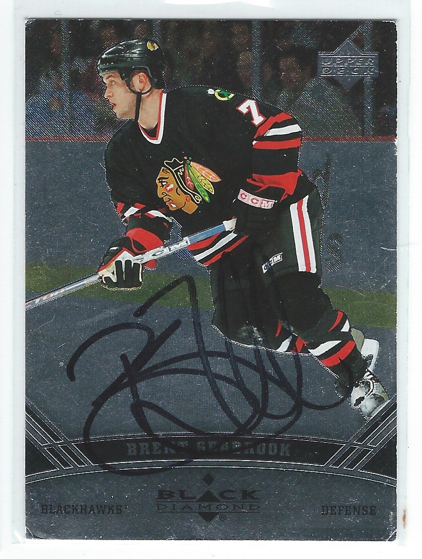 Brent Seabrook Signed 2006/07 Black Diamond Card #19 Chicago Blackhawks