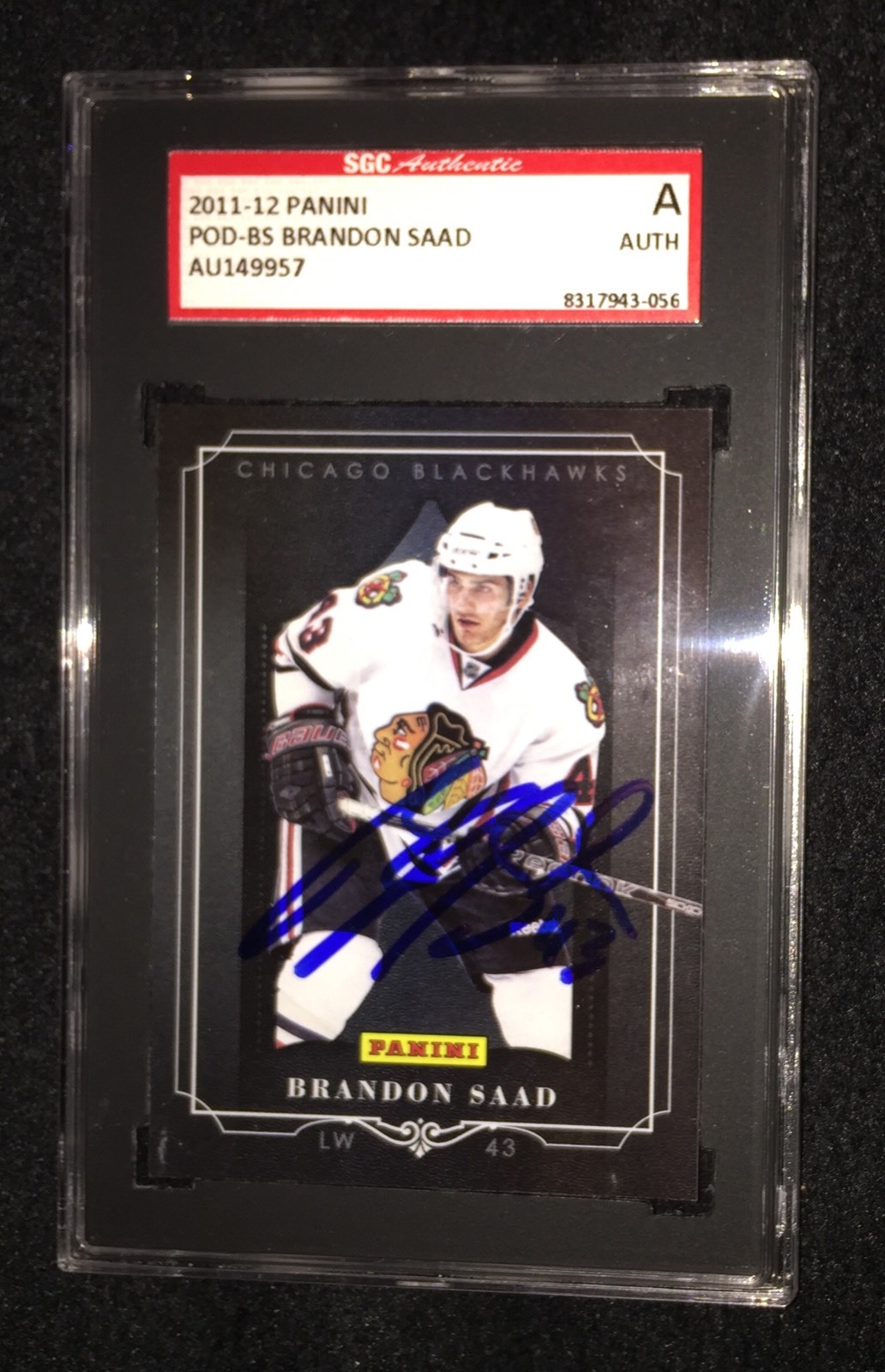 BRANDON SAAD SIGNED 2011/12 PANINI ROOKIE CARD  SGC AUTHENTICATED