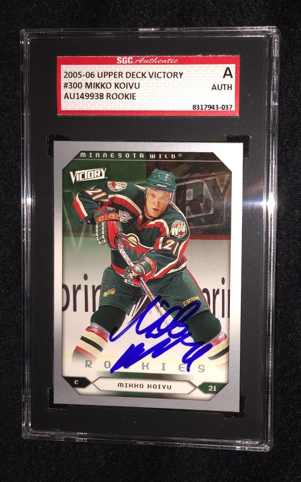 MIKKO KOIVU SIGNED 2005/06 UPPER DECK MVP ROOKIE CARD #300 SGC AUTHENTICATED