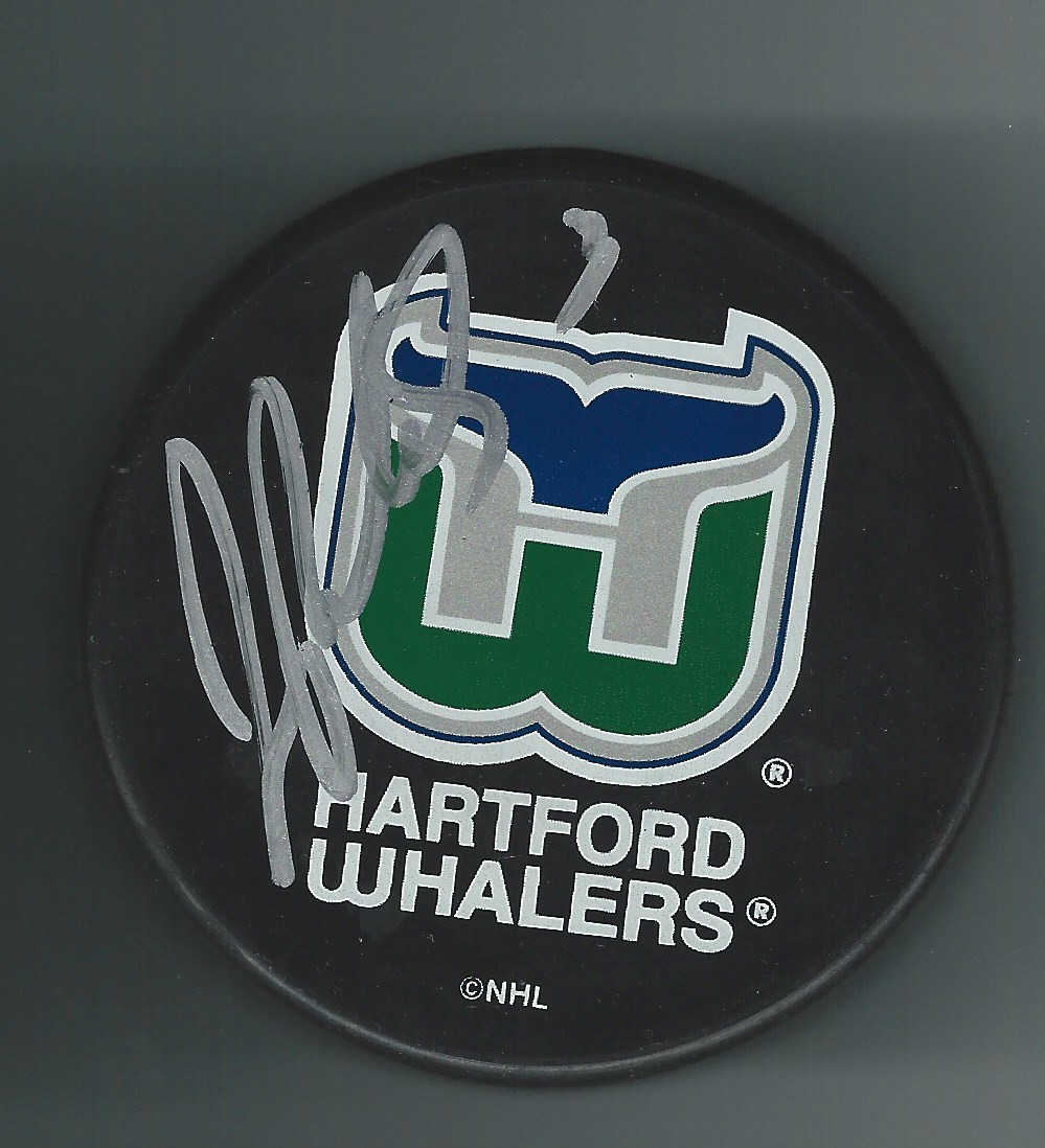 JAMES PATRICK SIGNED HARTFORD WHALERS PUCK