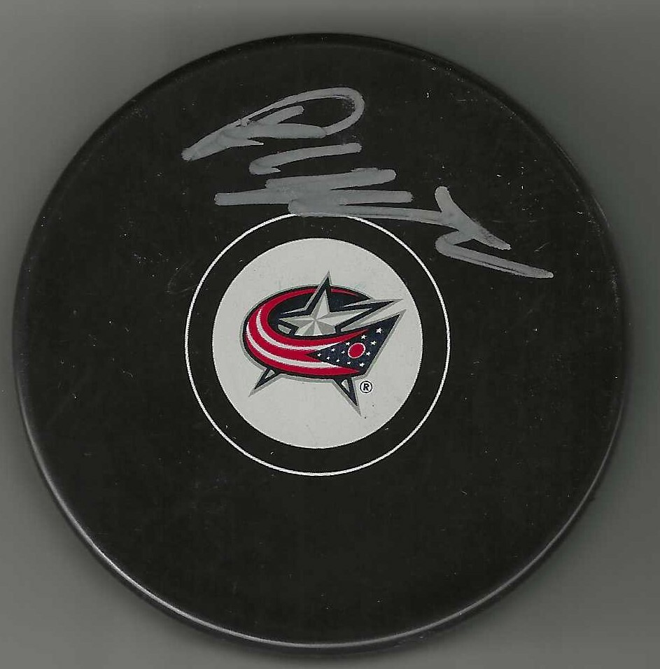Paul Bittner Signed Columbus Blue Jackets Puck