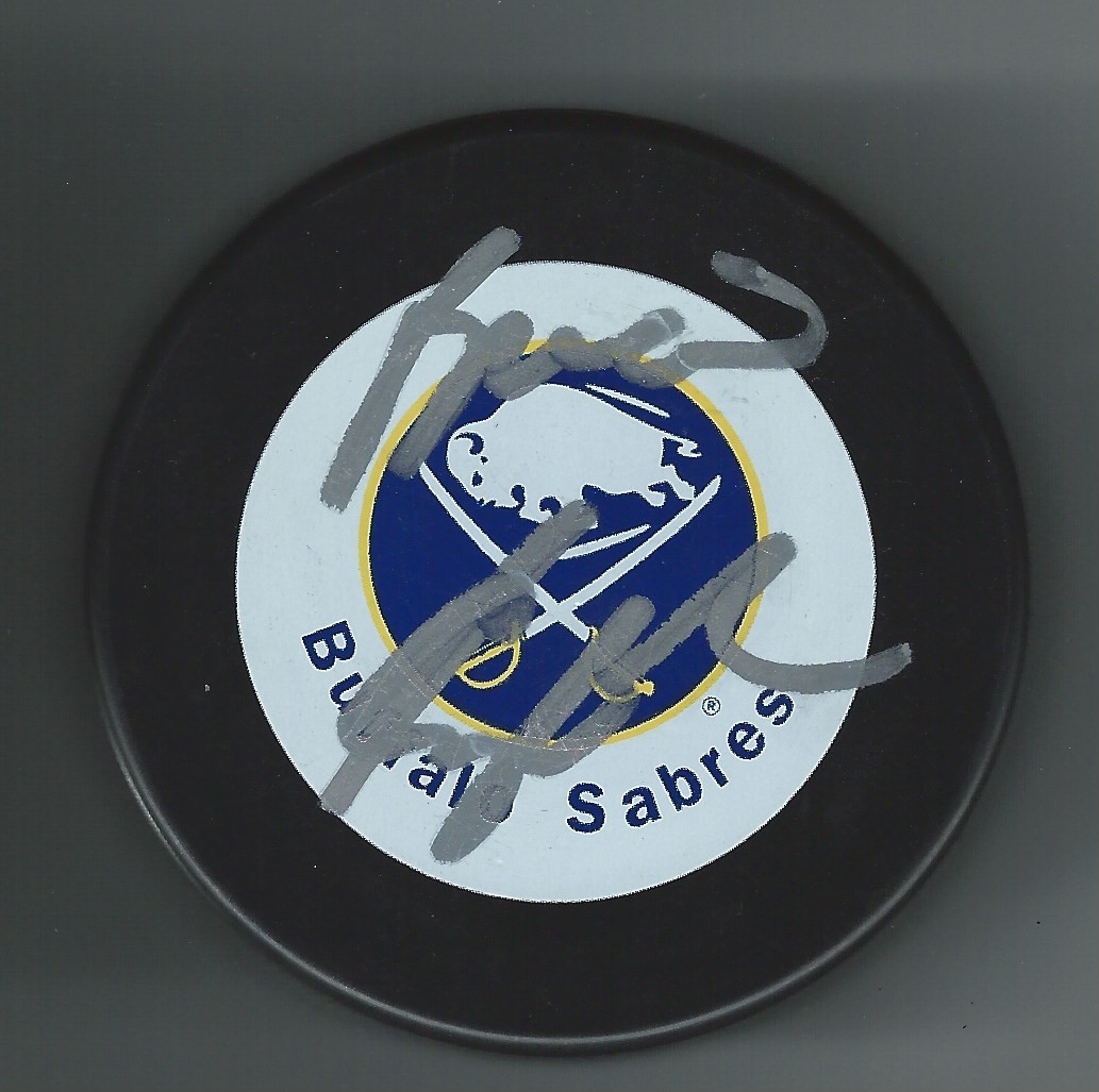 Brian Engblom Signed Vintage Buffalo Sabres Puck