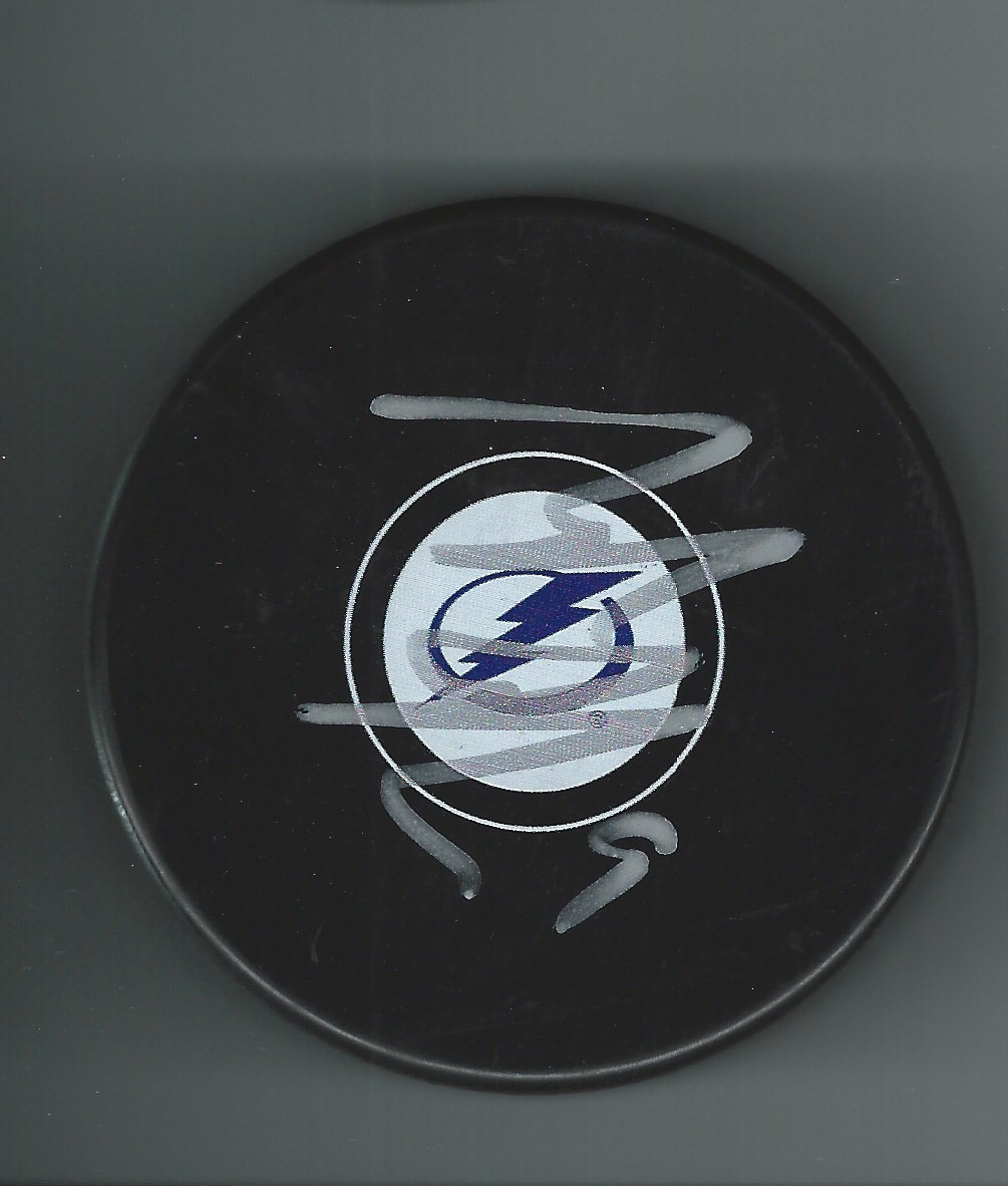 Tyler Johnson Signed Tampa Bay Lightning Puck