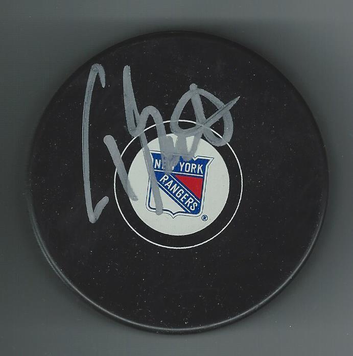 Tony Granato Signed New York Rangers Puck