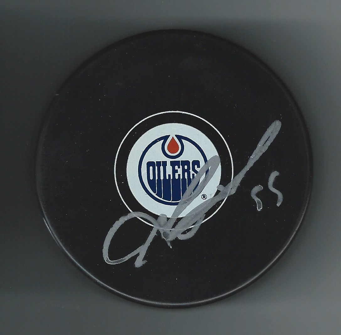 Mark Letestu Signed Edmonton Oilers Puck