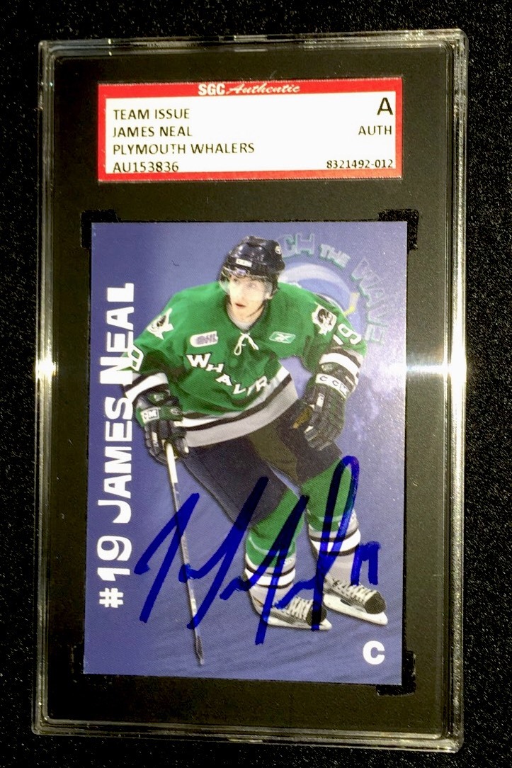 James Neal Signed 2004 Plymouth Whalers Team Issue Card Vegas Golden Knights SGC