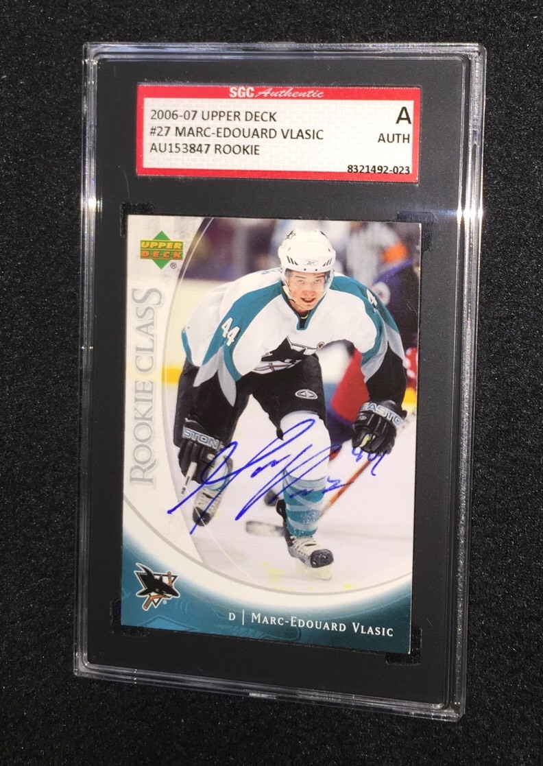 MARC-EDOUARD VLASIC SIGNED 2006/07 ROOKIE CLASS RC CARD #27 SGC AUTHENTICATED