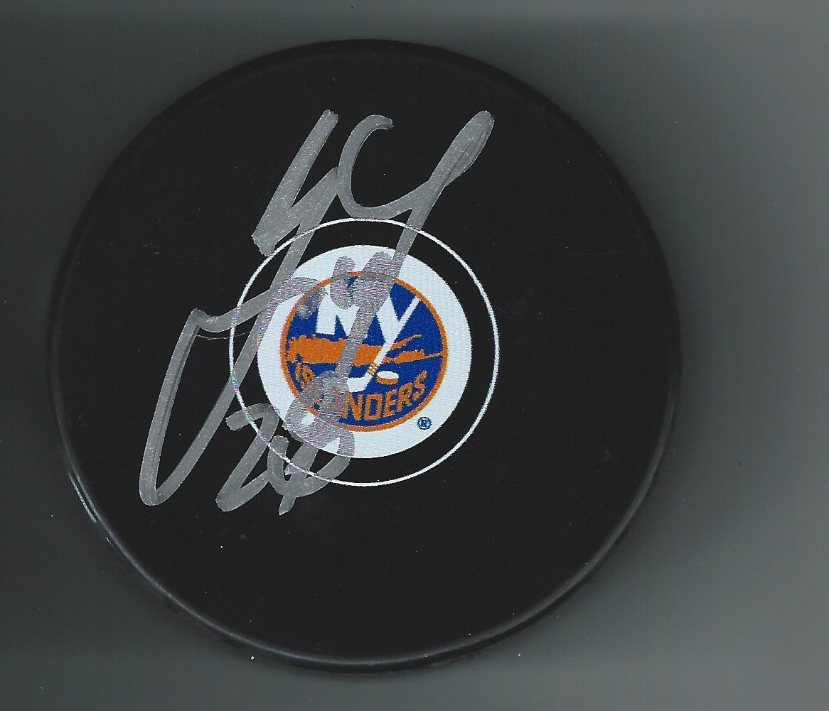Marek Zidlicky Signed New York Islanders Puck