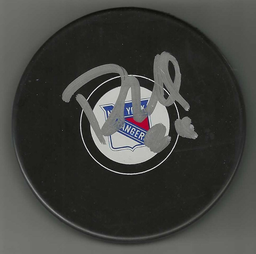Randy Moller Signed New York Rangers Puck