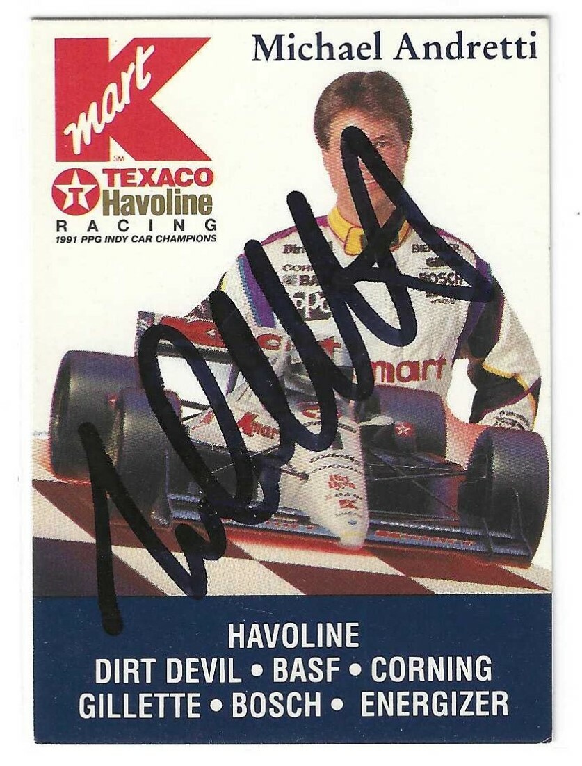 Michael Andretti Signed K-Mart Promo Card