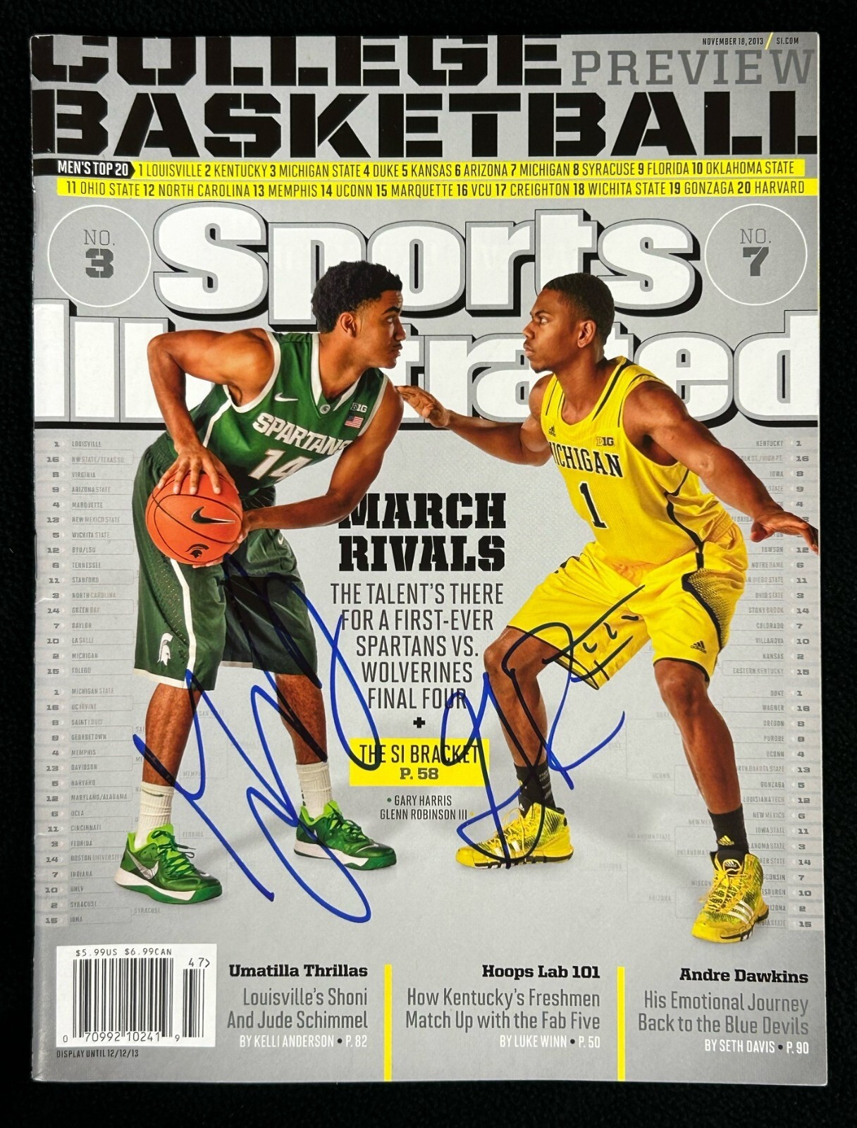 Garry Harris Glenn Robinson III Signed SPORTS ILLUSTRATED SI Magazine 11/18/13