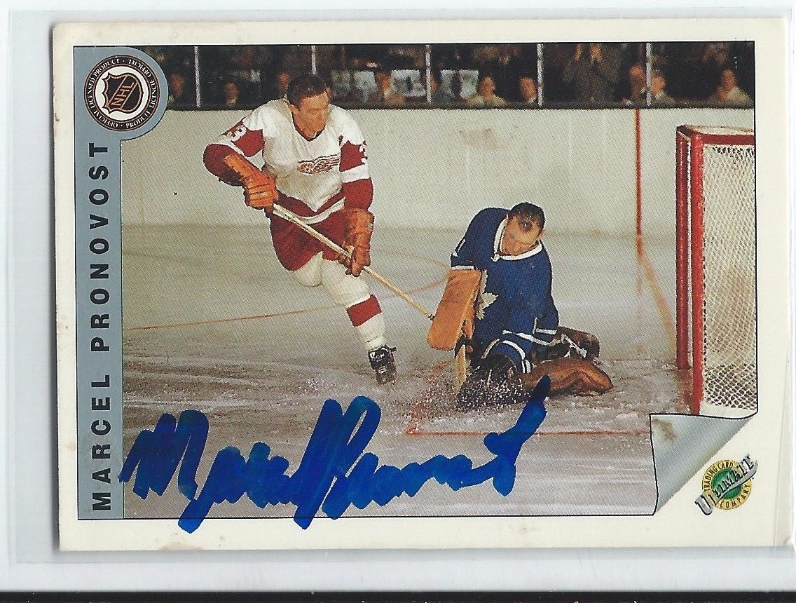 Marcel Pronovost Signed 1991/92 Ultimate Original Six Card #71