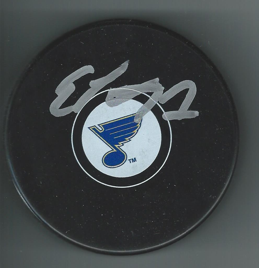 Evan Fitzpatrick Signed St Louis Blues Puck