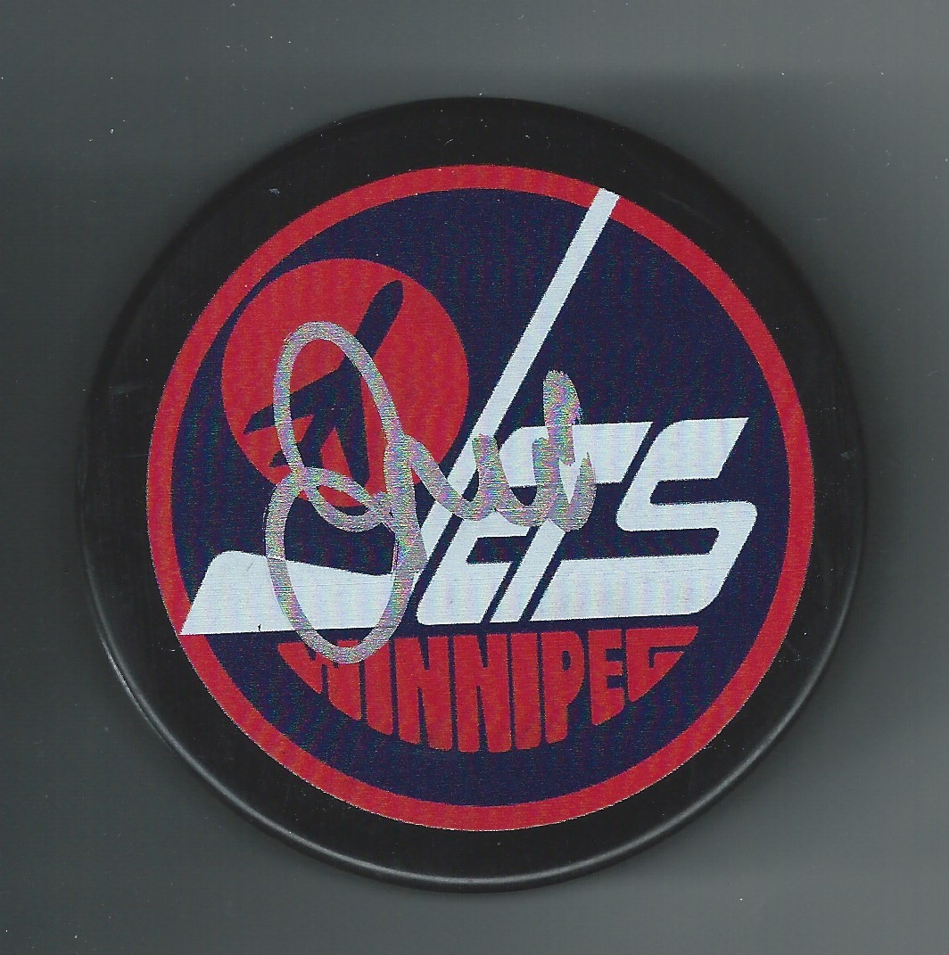 Jim Nill Signed Winnipeg Jets Puck