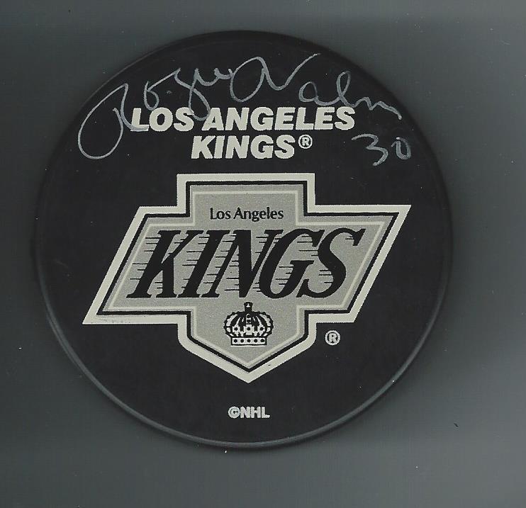 Rogie Vachon Signed Los Angeles Kings Puck