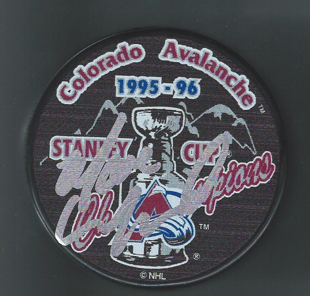 Marc Crawford Signed Colorado Avalanche 1996 Stanley Cup Champions Puck