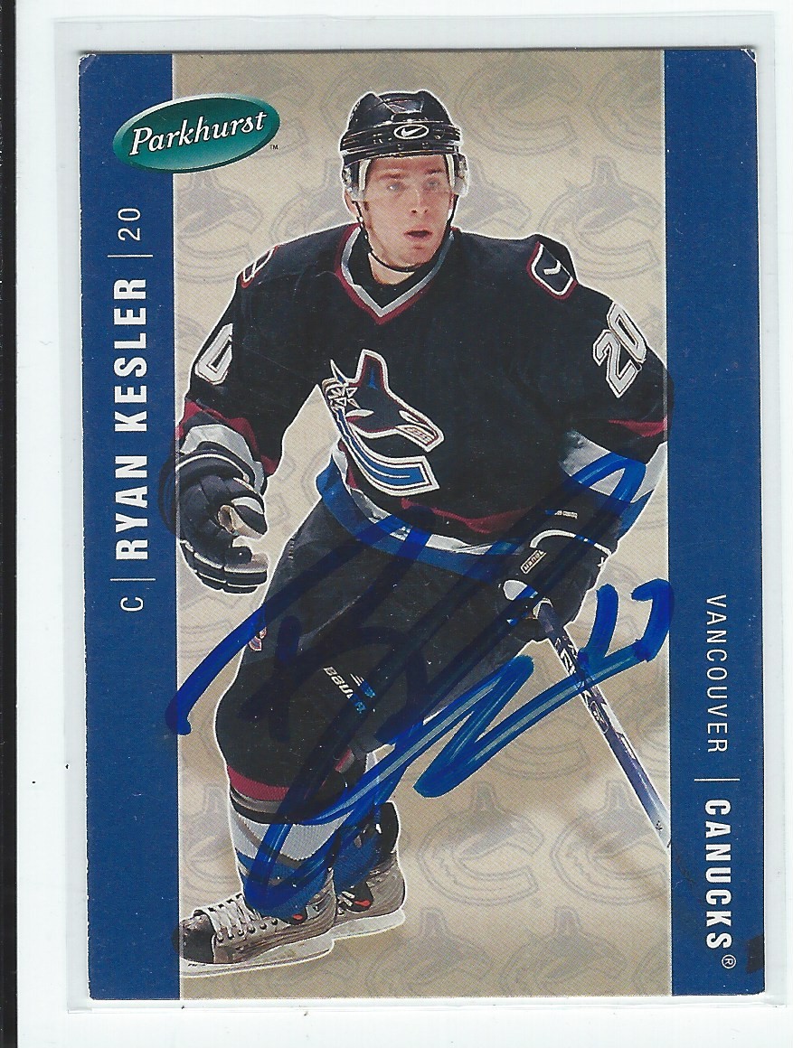 Ryan Kesler Signed 2005/06 Parkhurst Card #479
