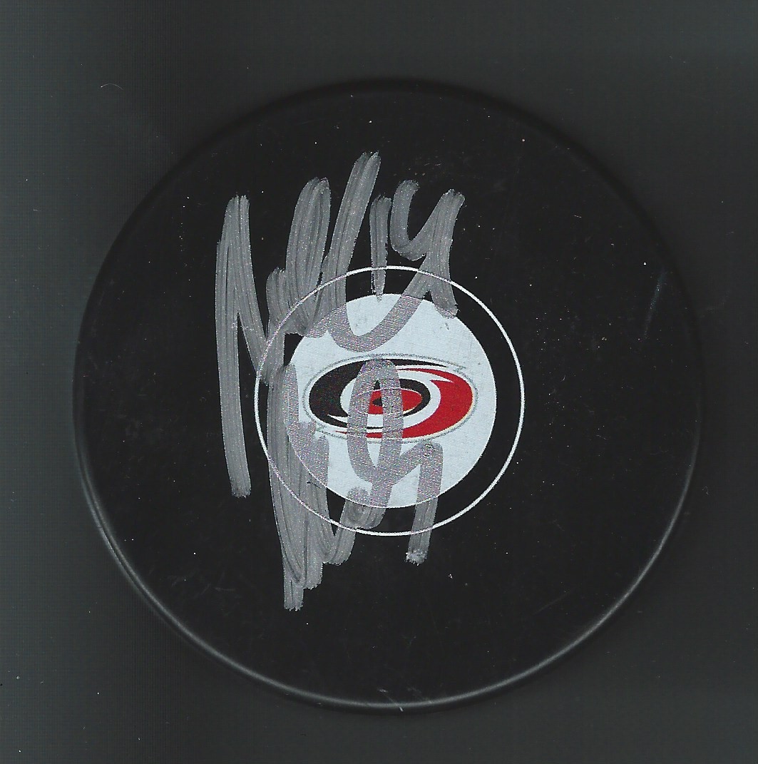 Jakub Nakladal Signed Signed Carolina Hurricanes Puck