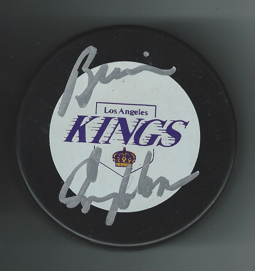 Brian Engblom Signed Los Angeles Kings Puck