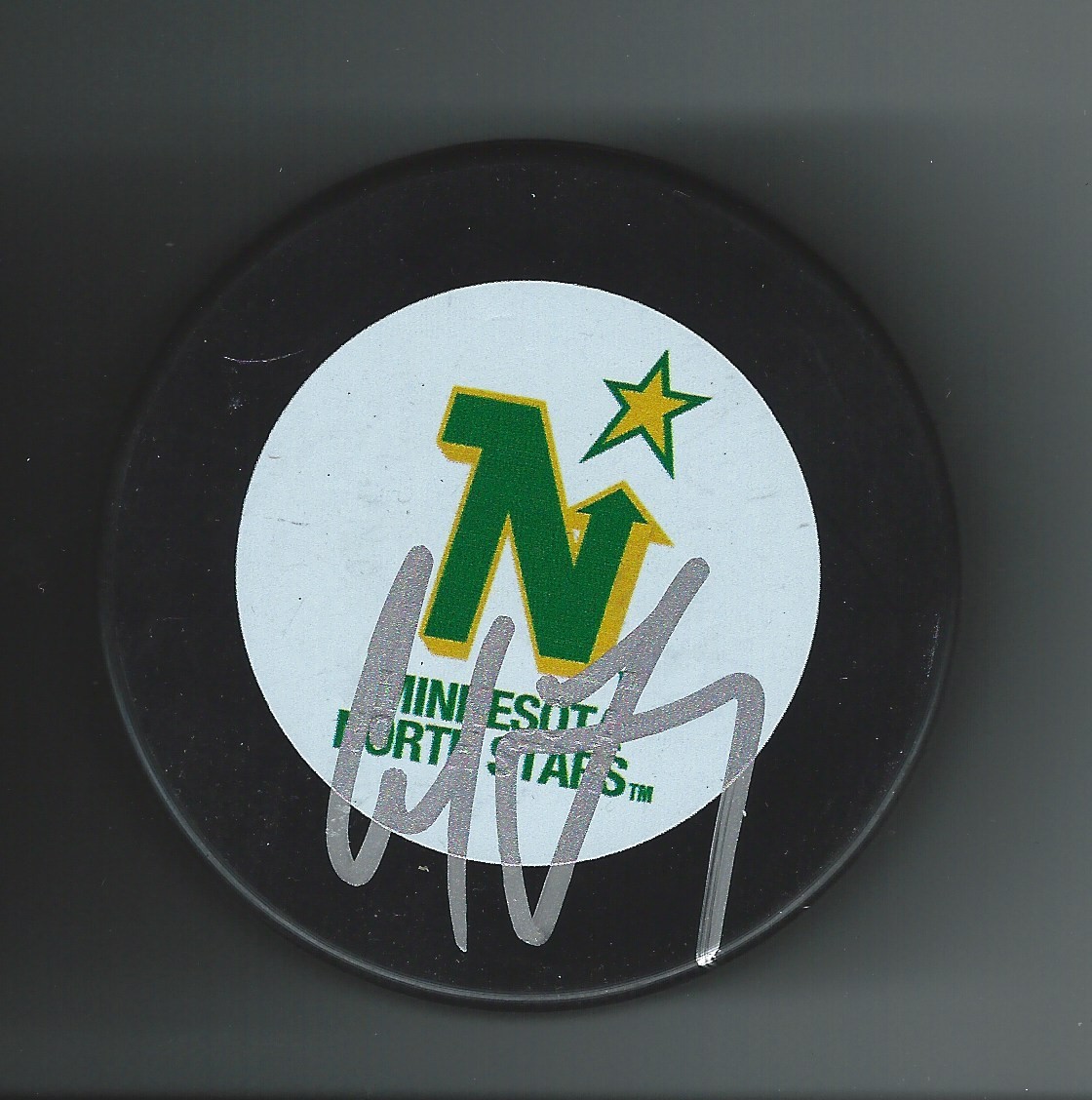 Curt Fraser Signed Minnesota North Stars Puck