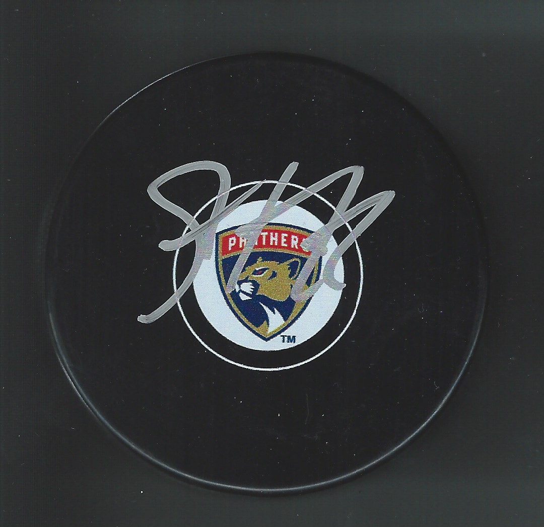 Seth Griffith Signed Florida Panthers New Logo Puck