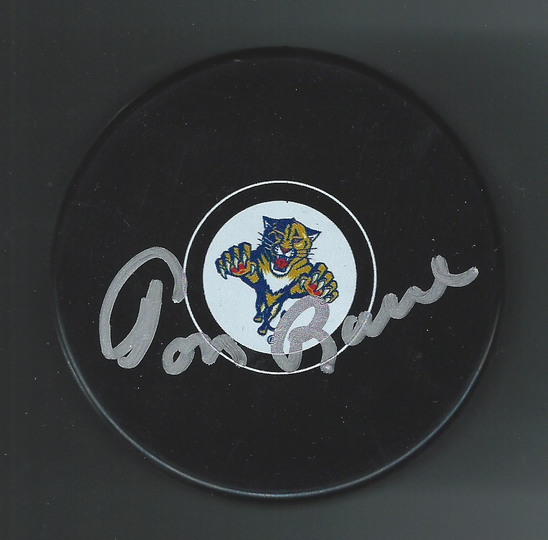 Tom Rowe Signed Florida Panthers Puck