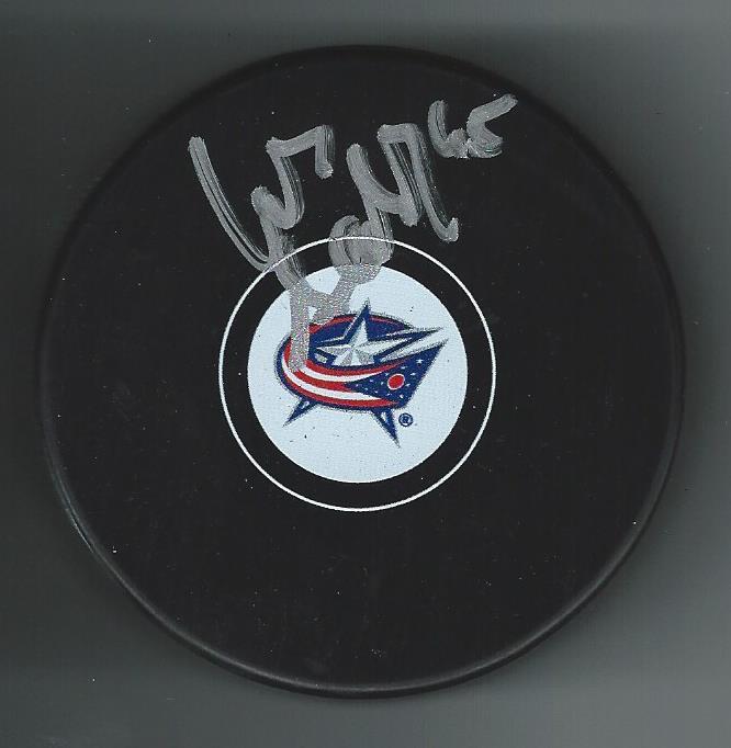 Lukas Sedlak Signed Columbus Blue Jackets Puck