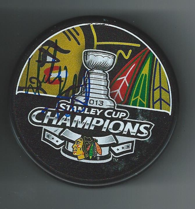 Mike Kitchen Signed Chicago Blackhawks 2013 Stanley Cup Champions Puck
