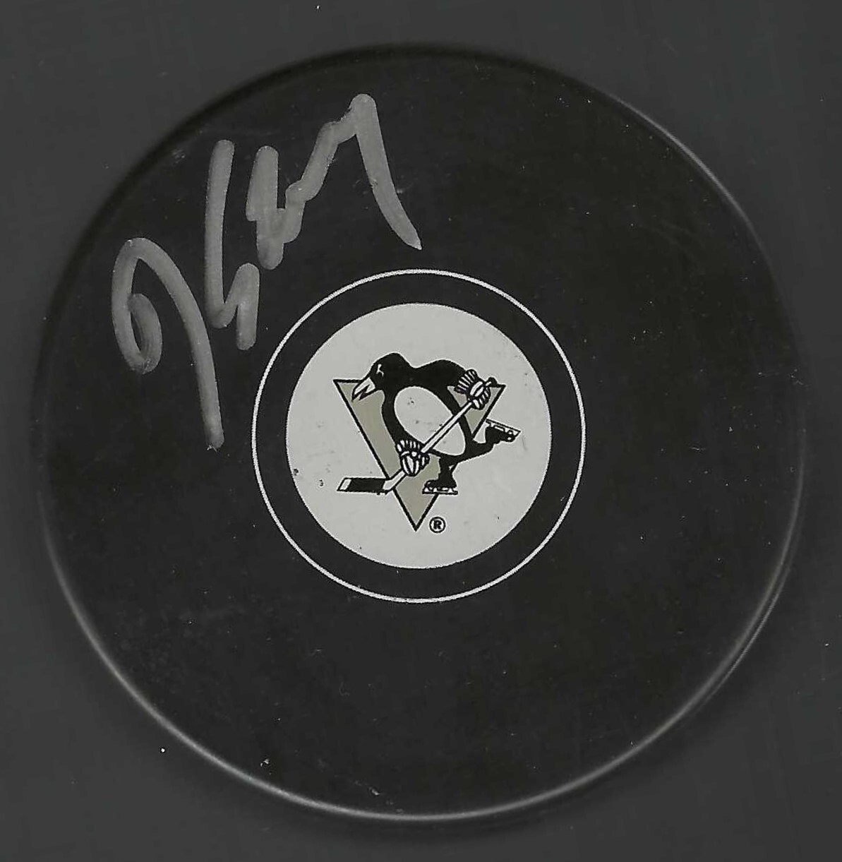 John Slaney Signed Pittsburgh Penguins Puck