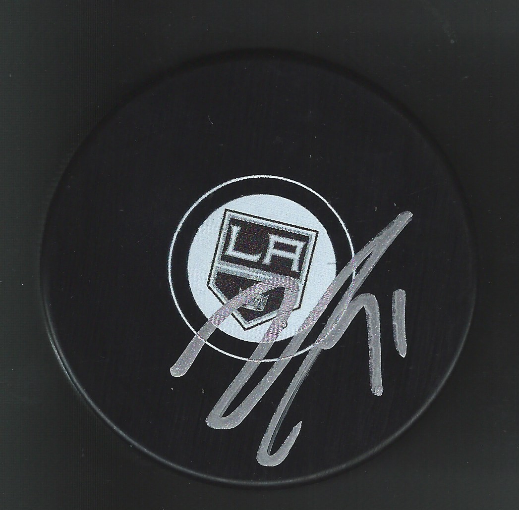 Jordan Nolan Signed Los Angles Kings Puck LA