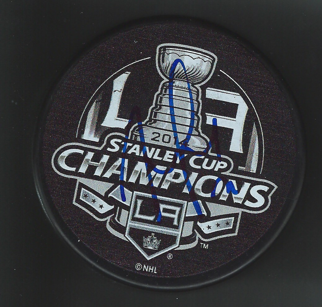 Trevor Lewis Signed Los Angeles Kings 2014 Stanley Cup Champions Puck LA