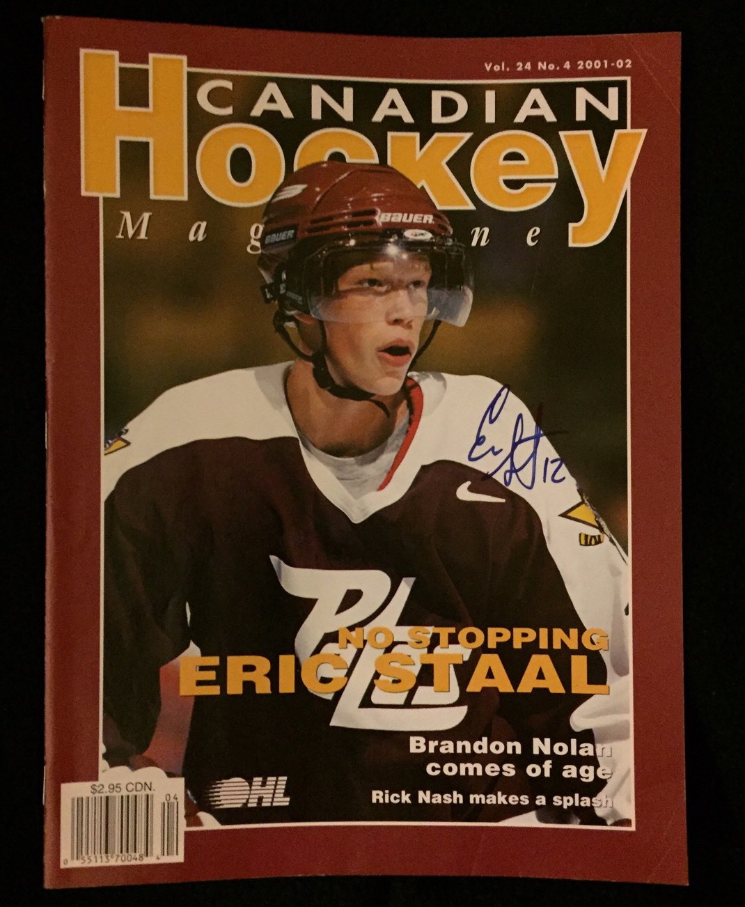 Eric Staal Signed Canadian Hockey Magazine Minnesota Wild
