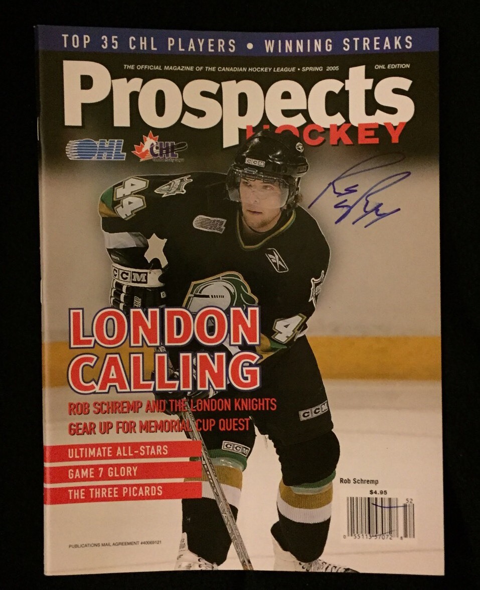 Robbie Rob Schremp Signed Prospects Magazine London Knights New York Islanders