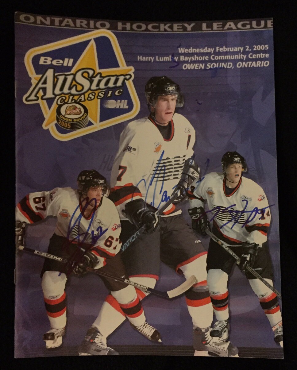 Jeff Carter Marc Staal Benoit Pouliot Signed OHL All Star Game Program