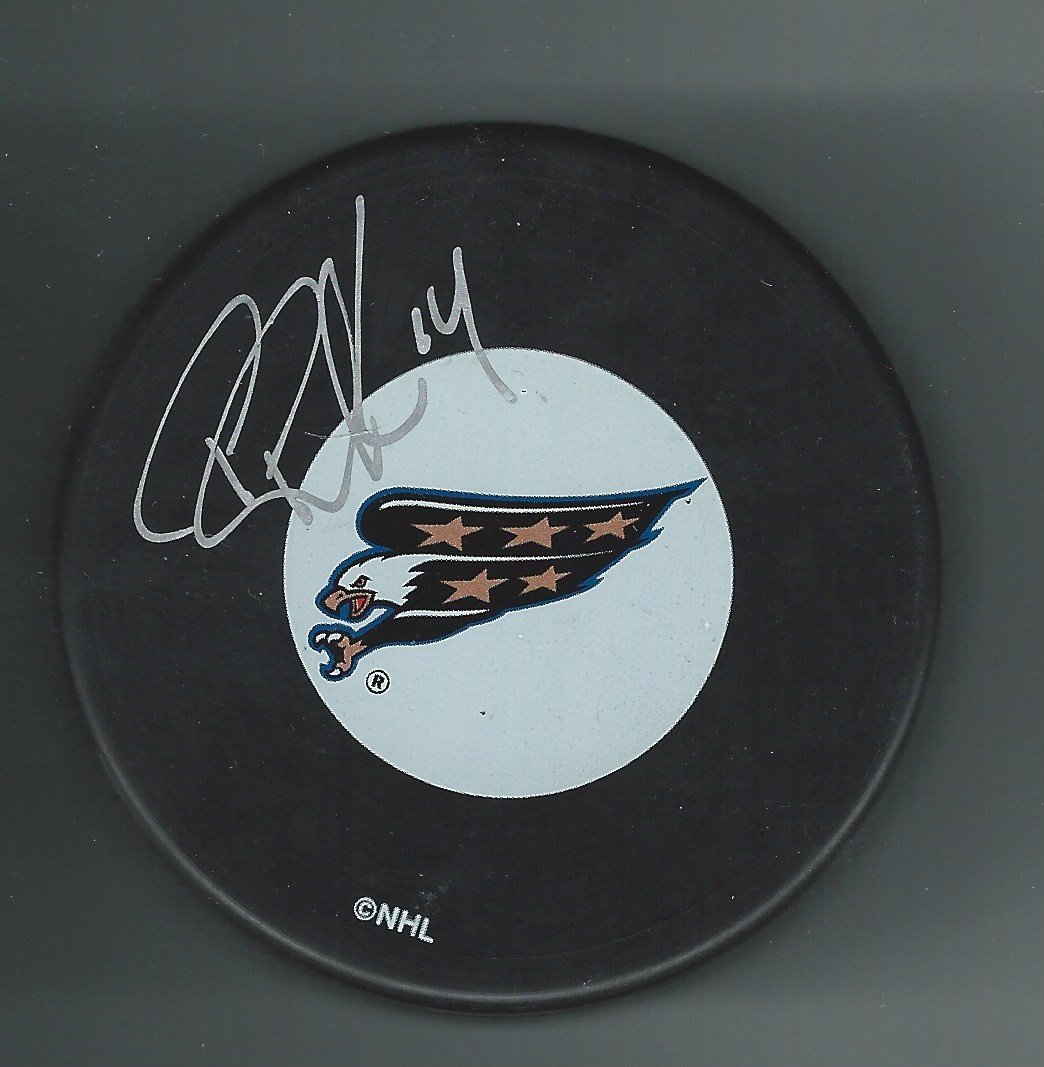Pat Peake Signed Washington Capitals Puck