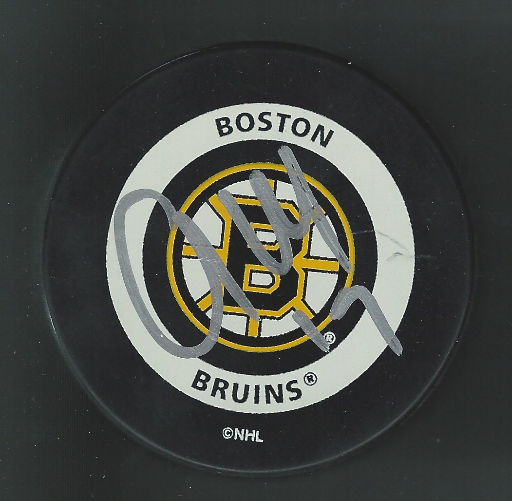 Andy Hilbert Signed Boston Bruins Game Puck