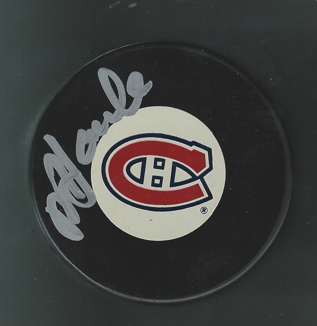 Rejean Houle Signed Montreal Canadiens Puck