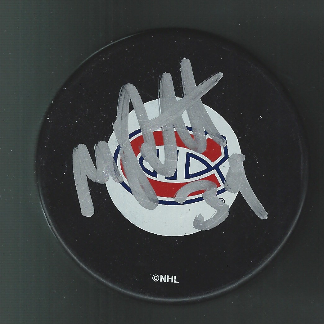 Max Pacioretty Signed Montreal Canadiens Puck Vegas Golden Knights