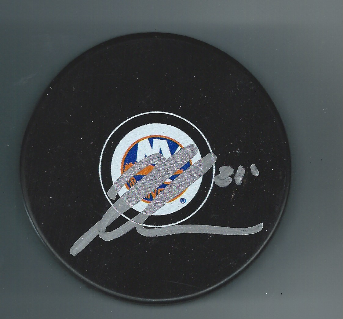 Jason Chimera Signed New York Islanders Puck