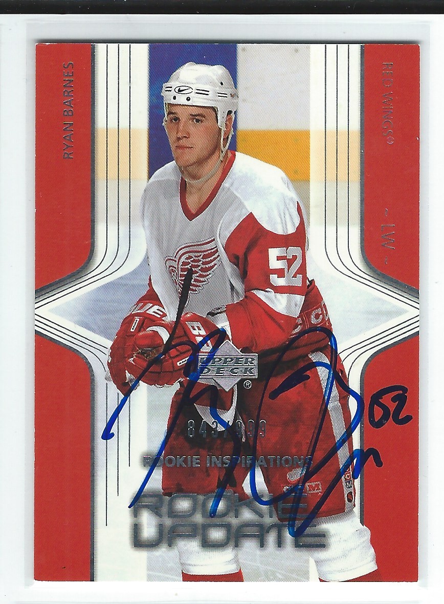 Ryan Barnes Signed 2003/04 Upper Deck Rookie Update Rookie Card #105
