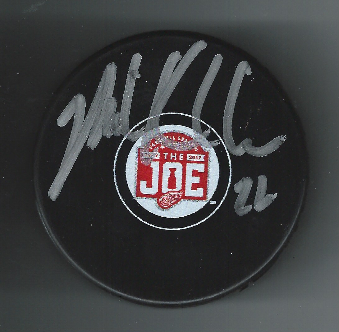 Mike Knuble Signed Detroit Red Wings Joe Louis Arena JLA Final Season Puck