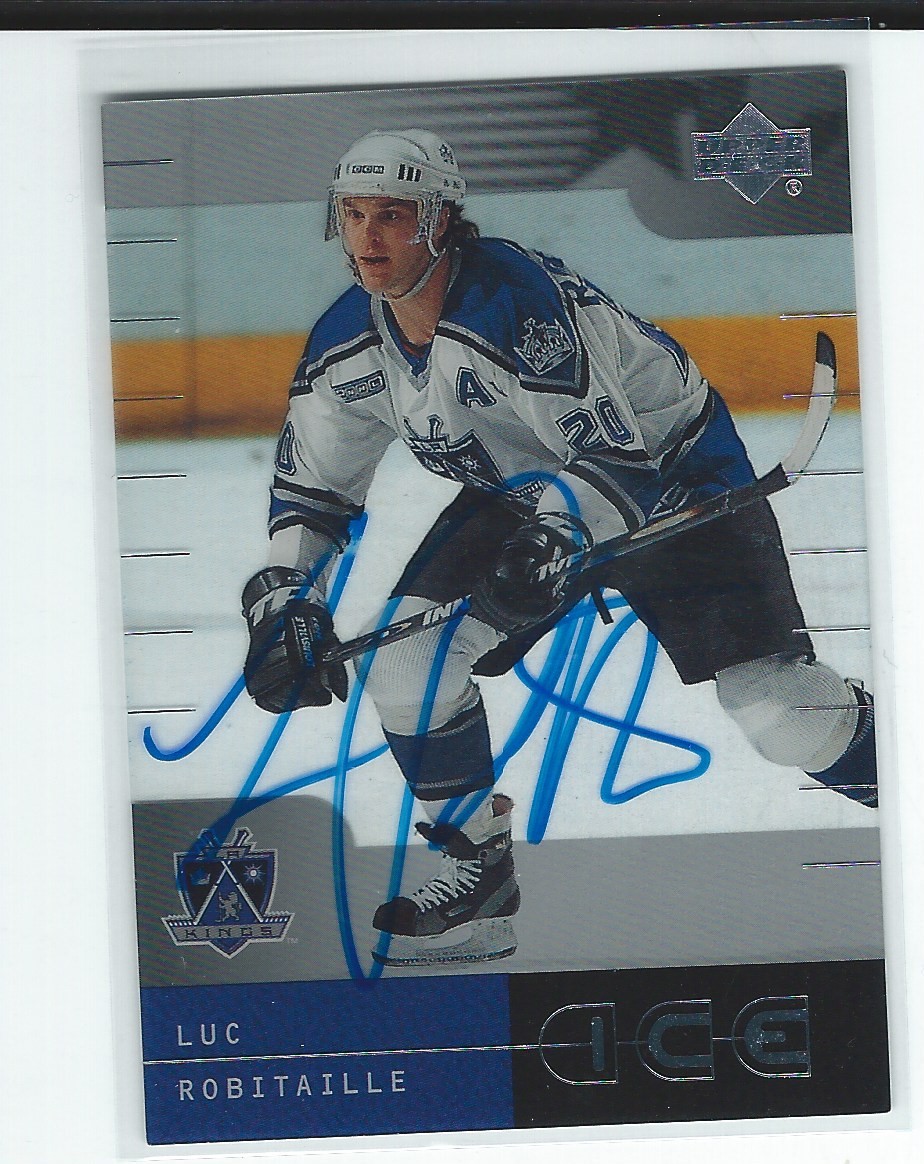 Luc Robitaille Signed 2000/01 Upper Deck Ice Card #21
