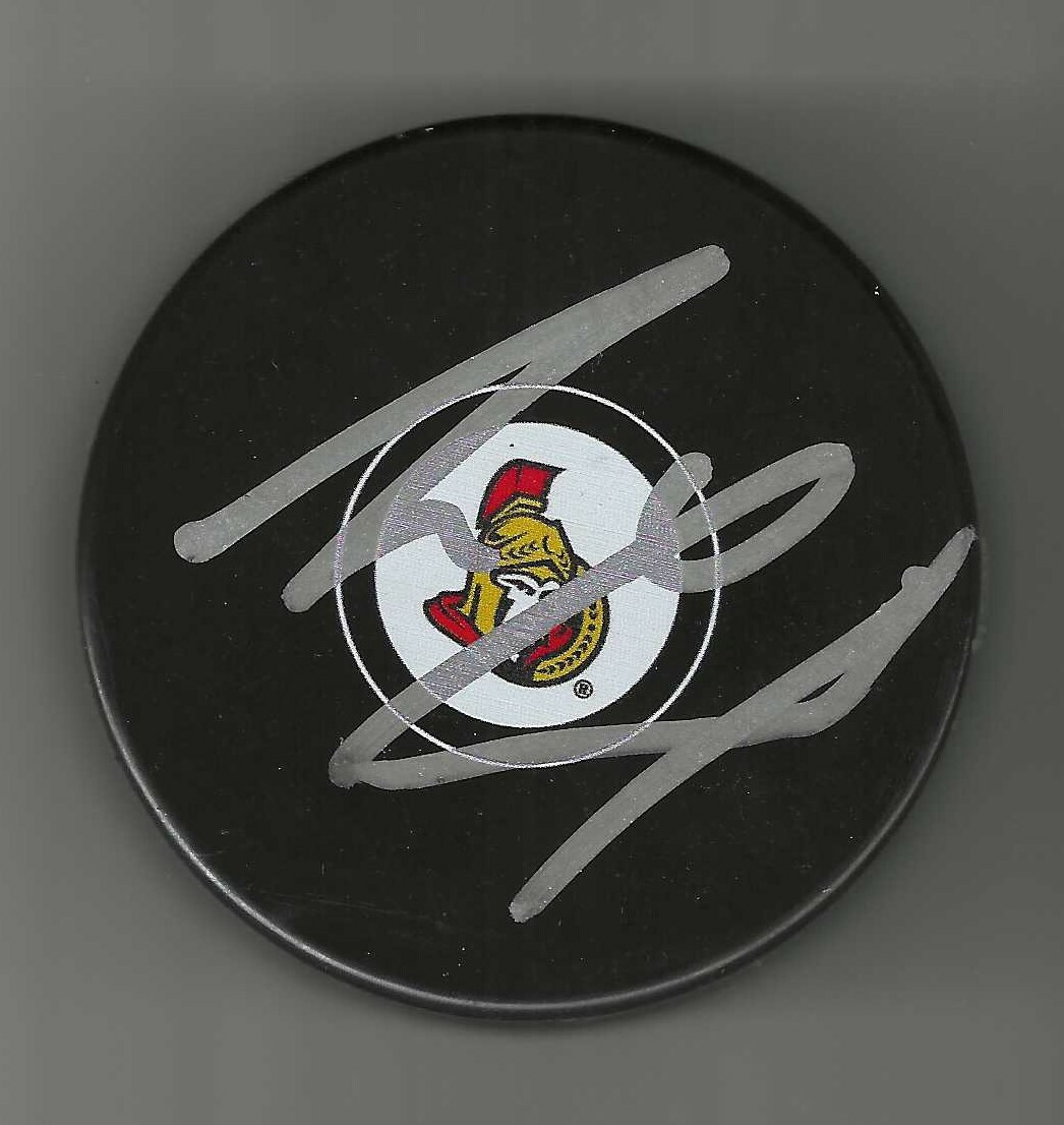Mike Condon Signed Ottawa Senators Puck