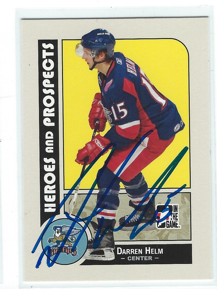 Darren Helm Signed 2008/09 Heroes and Prospects Card #22