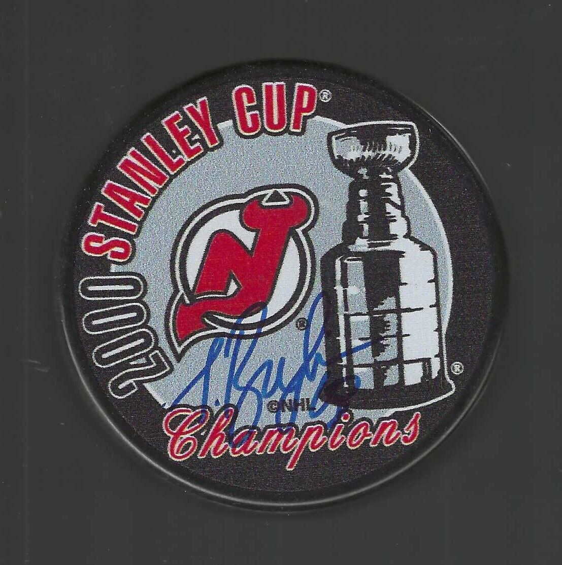 Sergei Brylin Signed New Jersey Devils 2000 Stanley Cup Champions Puck