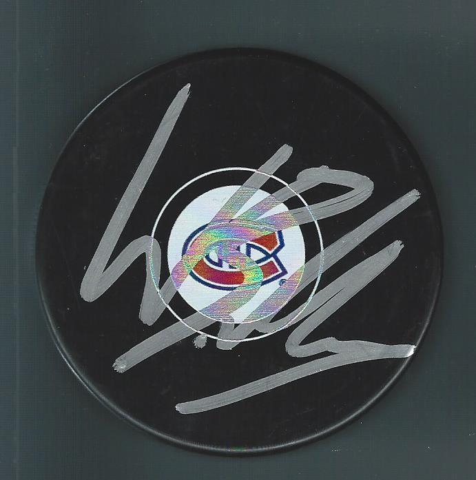 Will Bitten Signed Montreal Canadiens Puck