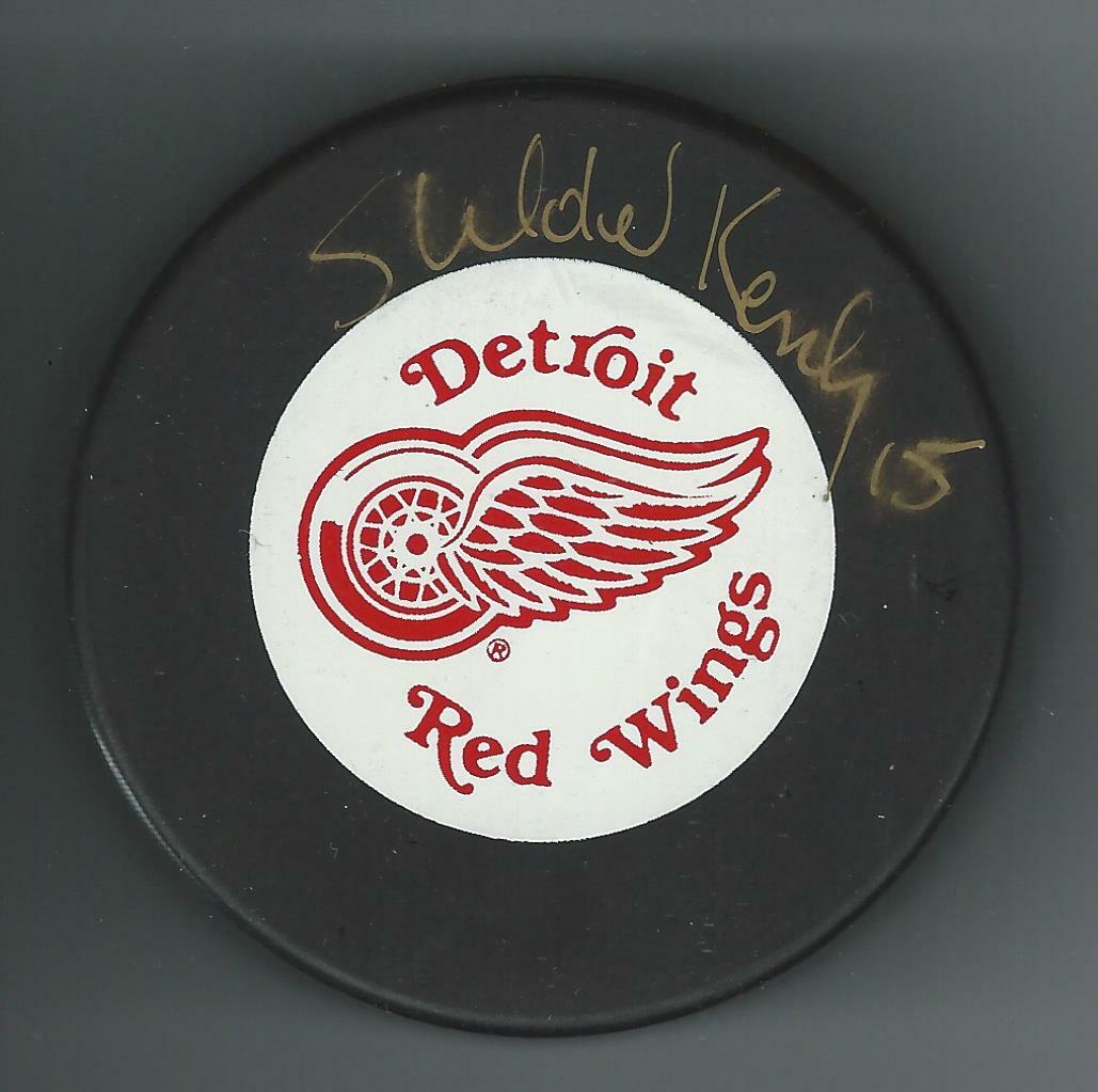 Sheldon Kennedy Signed Detroit Red Wings Trench Puck
