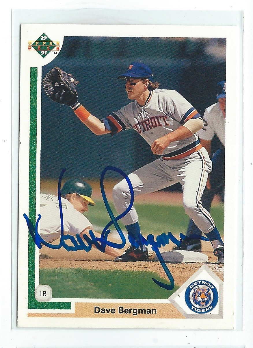 Dave Bergman Signed 1991 Upper Deck Card #599