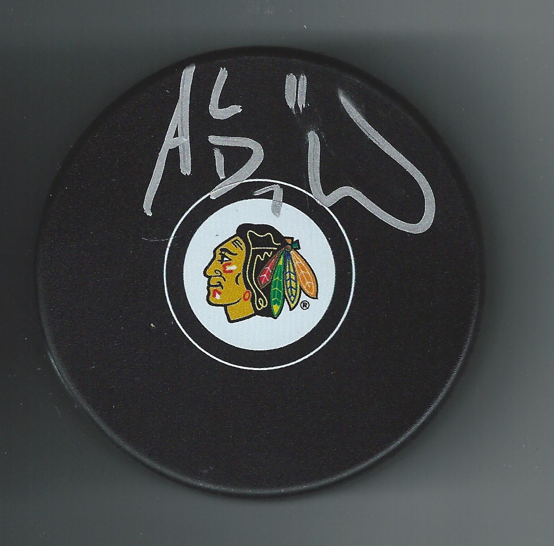 Andrew Desjardins Signed Chicago Blackhawks Puck